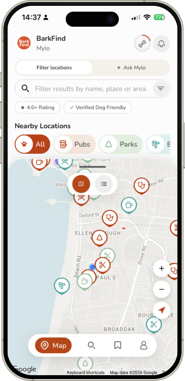 Find every dog-friendly spot near you